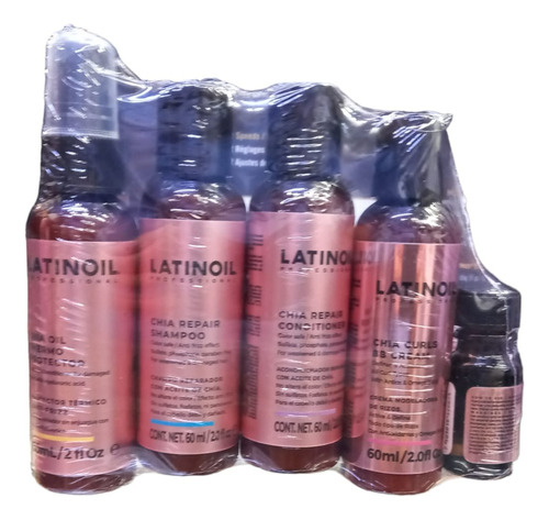  Latinoil Kit De Viaje Thermo Protector Shampoo Acondicionado