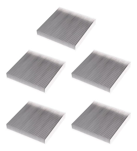 5pcs Plata - Disipador De Calor De Aluminio Led De Potencia