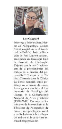Imagen 3 de 3 de El Trabajo No Es Una Cuestión Personal. Lise Gaignard. Topia