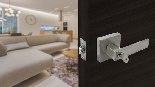 Cerradura Manilla Venezia Baño Plateada Sin Llave Visalock