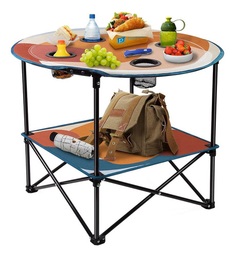 Leses Beach Table Tailgate Table Portable Picnic Table Con 4