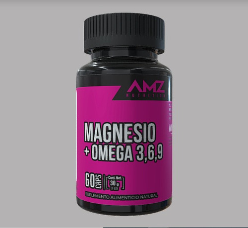 Amz Magnesio Y Omega 3, 6, 9 Sin sabor 60 Capsulas