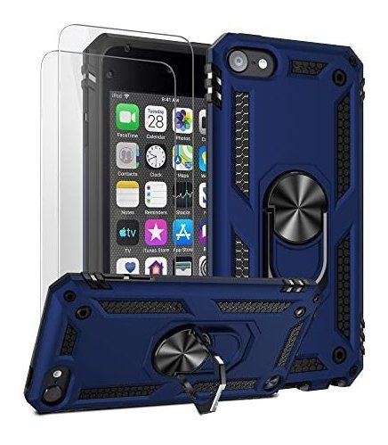Funda Protectora Azul Con Micas Compatible Con iPod Touch 7
