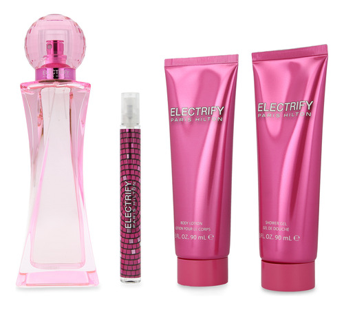 Set Paris Hilton Electrify 4pz 100ml Edp Spray - Mujer