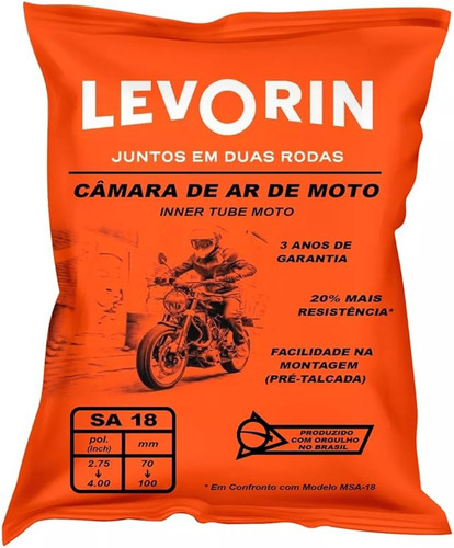 Pneu Traseiro 90/90-18 57p Matrix M/c Tt Levorin + Camara