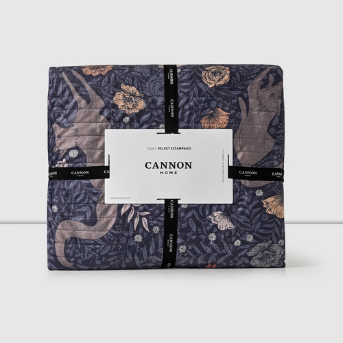 Quilt Velvet Estampado Cannon 2 Plazas Foxie