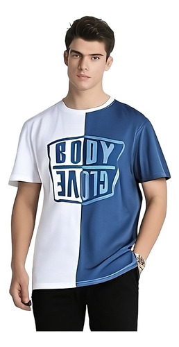 Polera Algodón Estampado Body Glove White/blue