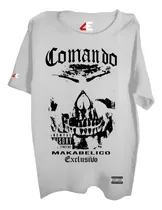 Comprar Playera Comando Exclusivo Makabelico Craneo   Blancounisex