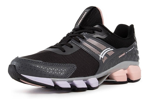 Imagen 2 de 6 de Tenis Para Correr Mujer Karosso Oxf Negro Minuet 6331