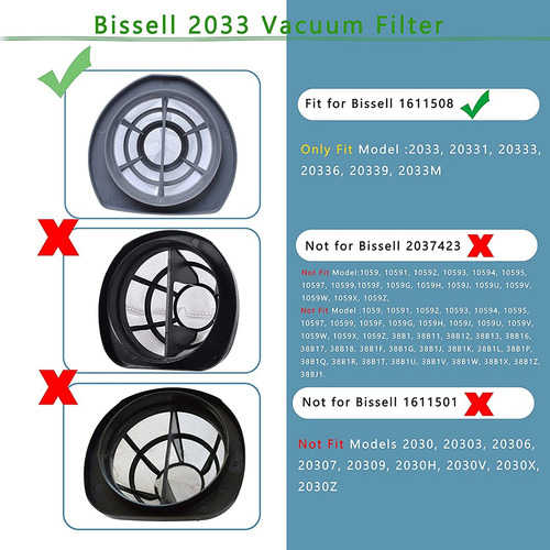 Filtro De Vacío De Repuesto 2033 Compatible Con Feathe
