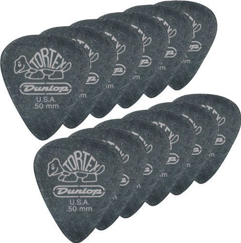 Dunlop 488p1.14 Tortex Pitch Negro, 1.14 Mm, Paquete De 12 /