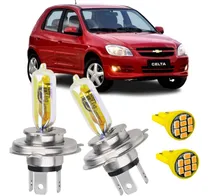 Comprar Kit Lâmpadas H4 Celta Iluminação Amarela 2300k Carro 12v