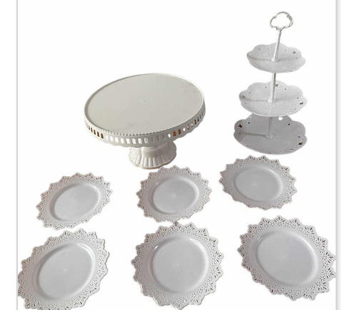 Set De Candy Bar Porta Torta Porta Cup Cake + Platos