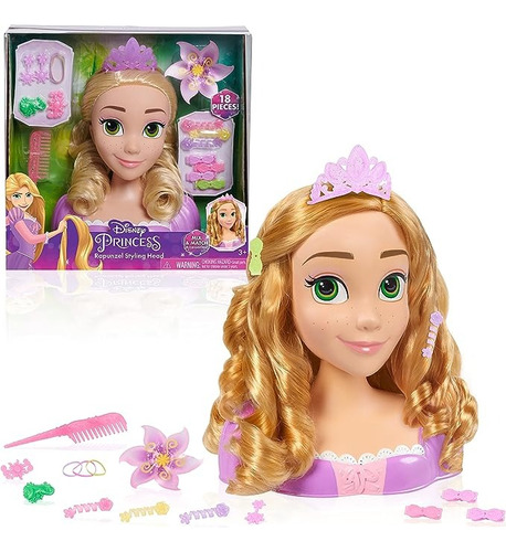 Disney Princess Rapunzel - Cabezal De Peinado, 18 Piezas