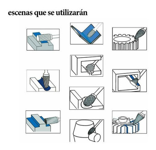 Imagen 2 de 7 de Kit Brocas Para Madera Metal Mototool 10 Piezas