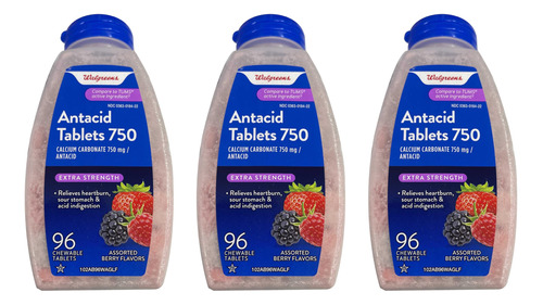 Walgreens Extra Strength - Tabletas Masticables Anticidas, 7