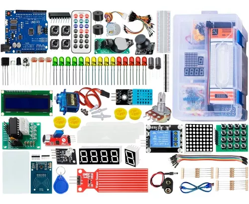 Kit Básico Arduino Uno R3 Compatible para Aprendizaje y Proyectos -  Electronilab