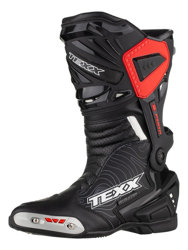 Bota Motociclista Texx Pista Couro Varias Cores Esportiva