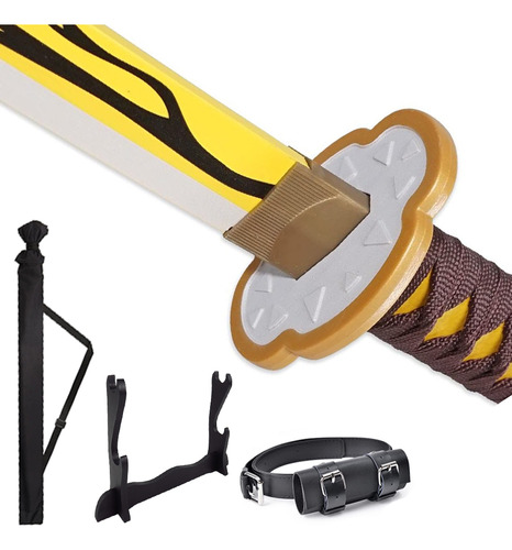 Katana Ludede Demon Slayer 104cm Madera Con Tsuba Color D - Inatama Kaigaku