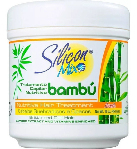 Silicon Mix Bambu Mascara Nutritiva 450g Para Todos Os Tipos