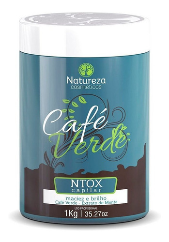 Máscara De Alisamento Capilar Café Verde Ntox 1kg