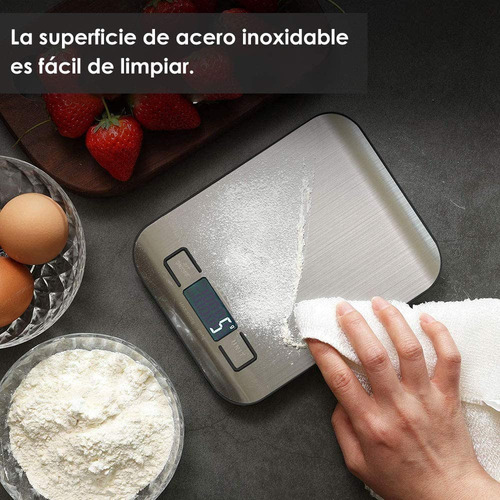 Balanza Pesa Digital De Cocina Comida Pantalla Lcd 11lb/5kg