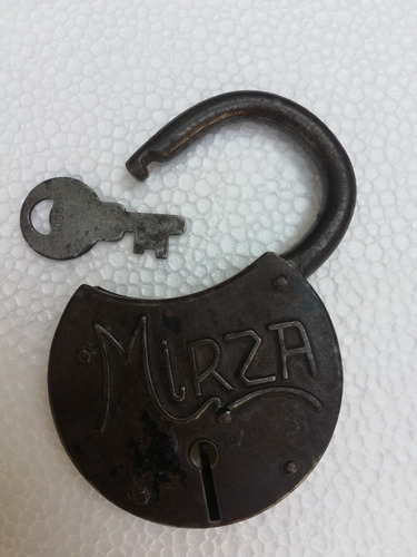 Candado Antiguo Mirza Con Llave (Usado)