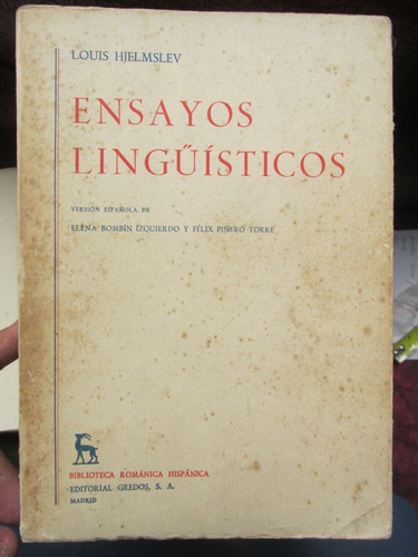 Libro: Ensayos Lingüísticos - Louis Hjelmsley