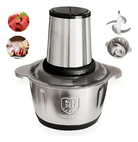 Multiprocessador de alimentos elétrico picador de 2 litros cor inox 110v Sg Utilidades