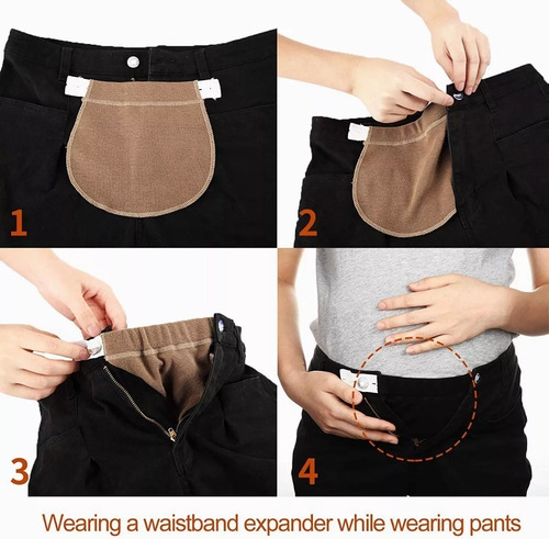 Imagen 3 de 5 de Pack 3 Extensores Pantalón Bandas Para Embarazo Maternidad C