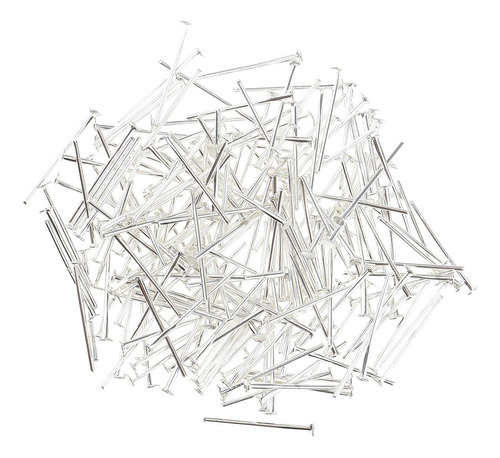 Perno Head Pin 19mm Para Diy Joyería (200 Piezas) Plata