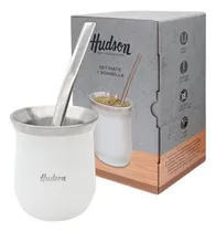 Comprar Mate Acero Inox Doble Pared Térmico Vaso Bombilla Hudson Hsk Color Blanco