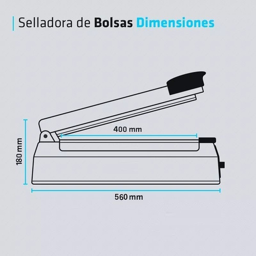 Selladora Cortadora Bolsas 40 Cm Regulador Progresivo