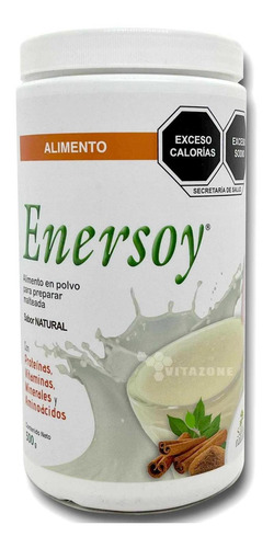 Malteada Enersoy Proteína De Soya Natural 500 G Vitaminas