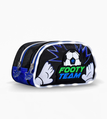 Imagen 2 de 2 de Cartuchera Footy Team Fútbol Con Luz Led