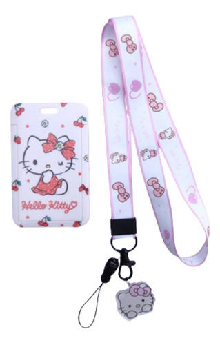 Llavero Tarjetero Con Cinta Hello Kitty