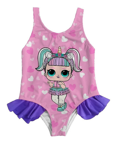 LOL Surprise! Bañador Para Niñas, Traje De Baño Una Pieza, Diseño Falda Tul Tutú 3D, Playa Vacaciones, Regalo Para Niñas, A 12 | lagear.com.ar