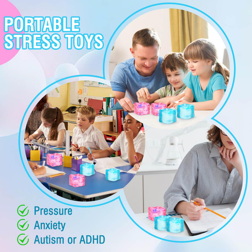 Cubo De Hielo Fidget Toy Sensory Para Estrés 2 Pzas