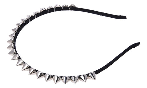 Diadema Ali-fs, 4 Diademas De Metal Plateado Con Remaches