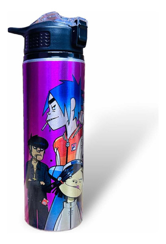 Cilindro Para Agua Gorillaz Personalizado Color Rosa