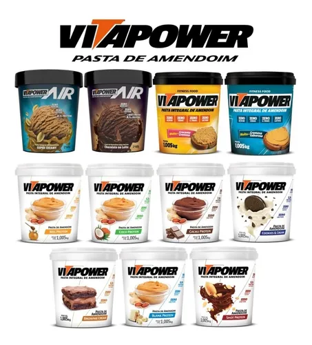 4x Pasta De Amendoim 1,kg Vitapower Mrs Taste -todos Sabores