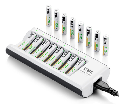 Cargador Para Baterías Aaa Y Aa Recargables Ni-mh 1100 Mah