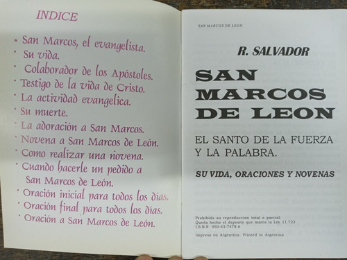 Imagen 2 de 3 de San Marcos De Leon * R. Salvador * 7 Llaves *
