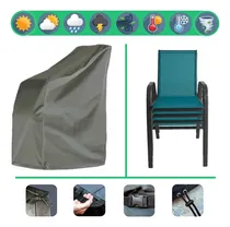 Comprar Funda Gris Cubre Sillas Apilables Patio Lona Impermeable