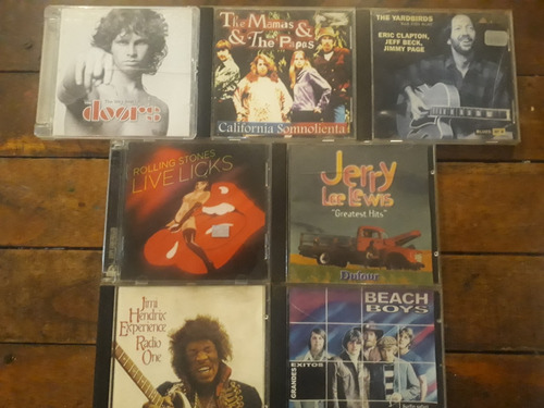 Lote Cds Rock - Beach Boys - Doors - Jimi Hendirx - Stones 