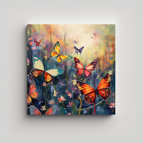 70x70cm Pinturas Decorativas De Mariposas Mágicas Flores