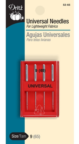 Agujas Universales Dritz® Para Máquina De Coser Color 9 (65) Universales