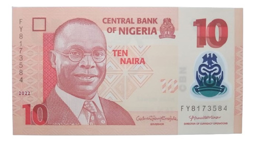 Billete De Nigeria, 10 Naira De 2022