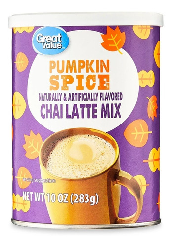 Great Value Pumpkin Spice Chai Latte Mix 283 G