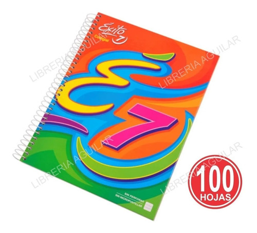 12 Cuaderno Colegial Exito 100 Hojas Espiral 21x27 E7 Abc